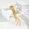 Stainless Steel Tassel Ear Bone Clip for Women,Gold Color Fake Piercing C-shaped Cartilage Ear Clip,Ear Cuff Jewellery Gift