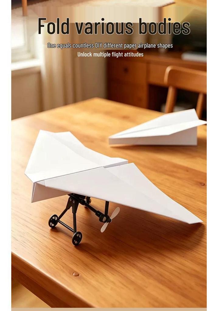 Remote Control Paper Airplane - DIY Electric RC Model for Students, Outdoor Shockproof Science Kit, Durable Handmade Origami.