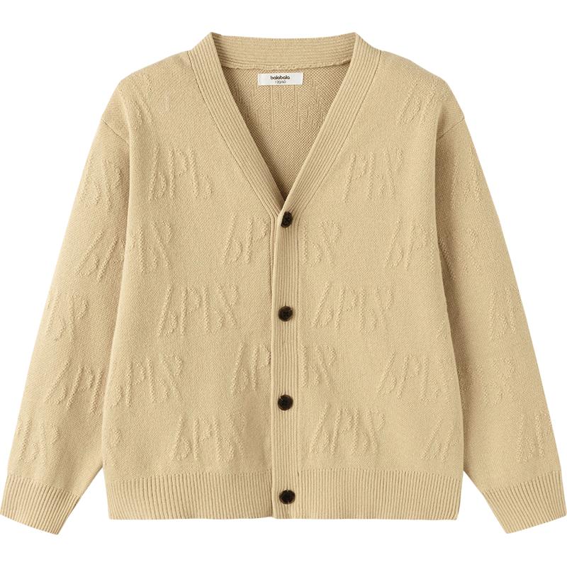 Balabala Boys' V-Neck Knitted Cardigan