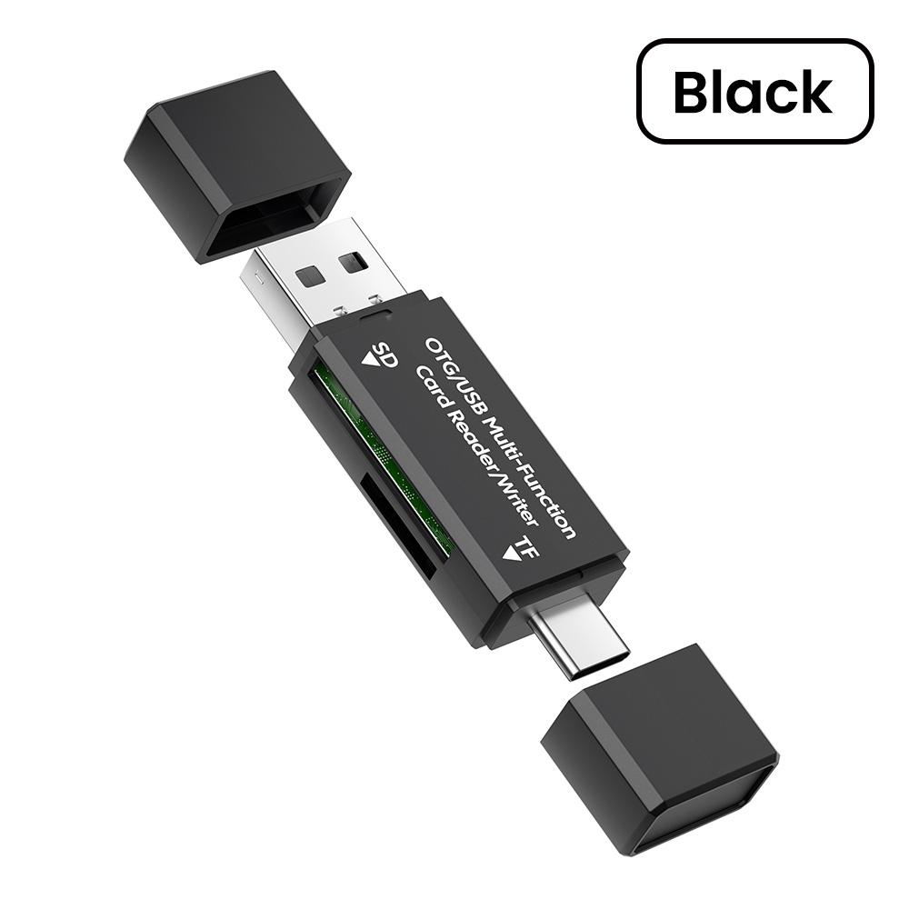 2 in 1 Card Reader Adapter USB 2.0 Type C To SD TF Memory Card Reader Converter For iPhone 15 16 Samsung Huawei Xiaomi PC Laptop