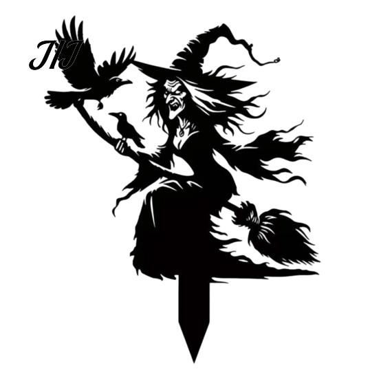 Durable Garden Stakes Halloween Ground Stake Art, Decorative Acrylic Yard Sculpture, Waterproof Easy Install Sign, Weather Resistant Lawn Ornament for
