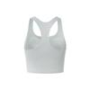 adidas Comfortable Studio Tank Solid Color Logo Low Intensity Fitness Quick Dry Two In One Sports Bra Women Sports Bra Silver-Gray IY5935