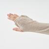 Kurashikinu Linen Silk Arm Loose Fit Summer Knit Long Made with Natural UV Sun Arm Made In Open Air Cold Protection Open-Toe & Covers, Gloves, Silk,