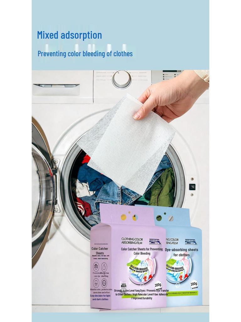 Absorpční ubrousky do praní – Proti skvrnám, proti pouštění barev a fixace barev pro oblečení