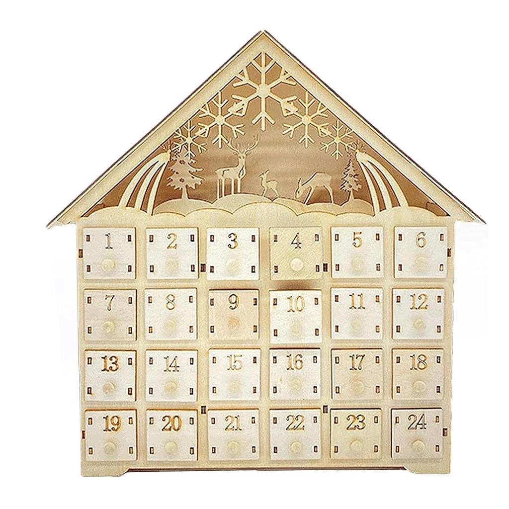 White 24 Day Countdown Calendar Christmas Digital Calendar Decorations Christmas Decorations Home Crafts Decorations