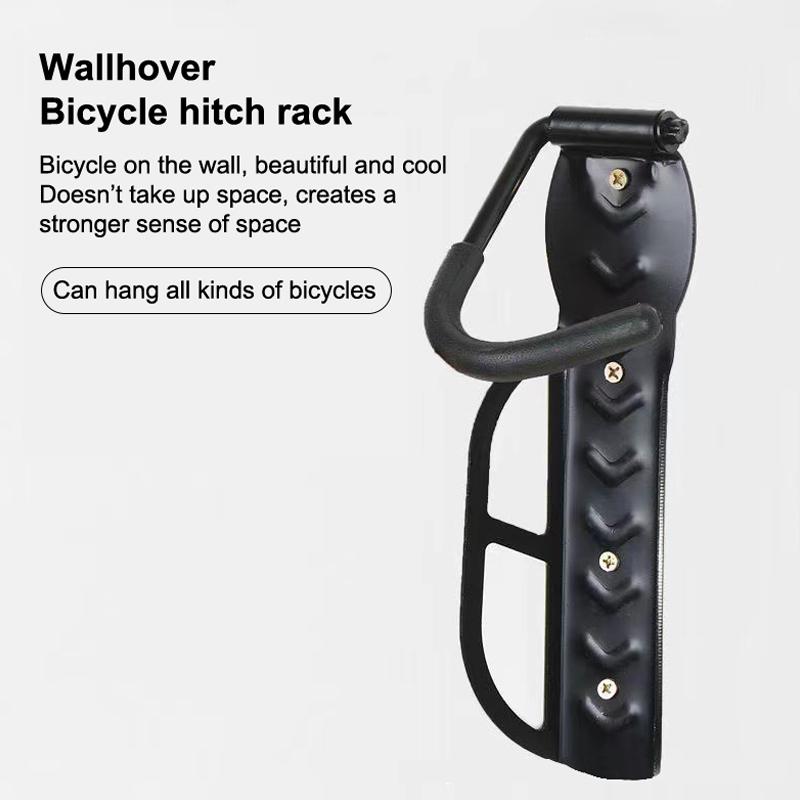 1Pcs Bike Stand Wall Mount Bicycle Holder Mountain Bike Rack Stands Storage Hanger Hook Mounted Rack Stand Steel Black