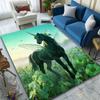 Majestic Unicorn In Mystical Meadow Patterned Carpet, Suitable As a Non Slip Play Mat for the Living Room and Bedroom Sofa