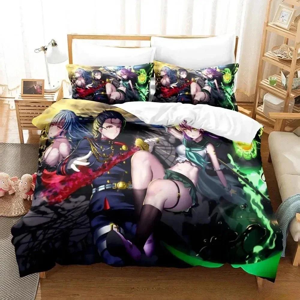 Fashion Seraph of the End Bedding Set Printed With Pillowcase Duvet Cover Soft Queen King Size Bedclothes Home Adult Kid Bedroom