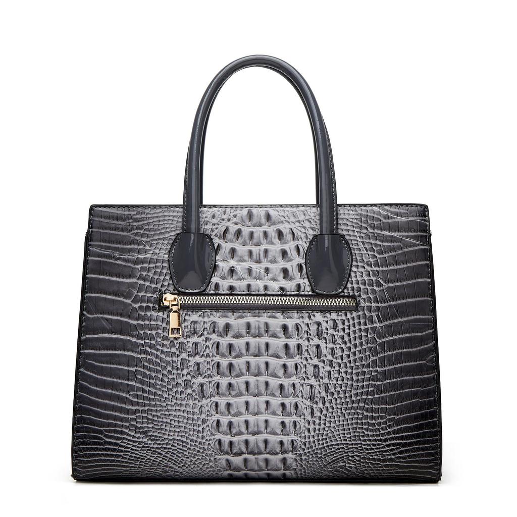 2025 Stor Kapacitet Krokodilmönster Axel- & Crossbody Tote Bag: Europeisk-amerikansk tredelad uppsättning