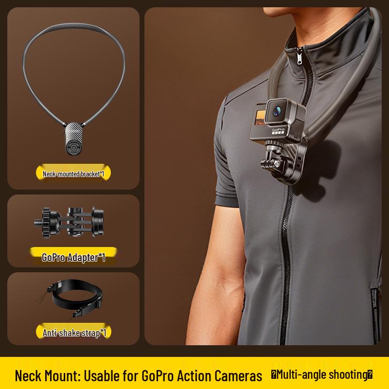 

Magnetic Quick-Release Mobile Phone Neck Strap Holder for Cycling, Fishing, Running, and First-Person Vlog Chest Mounting.