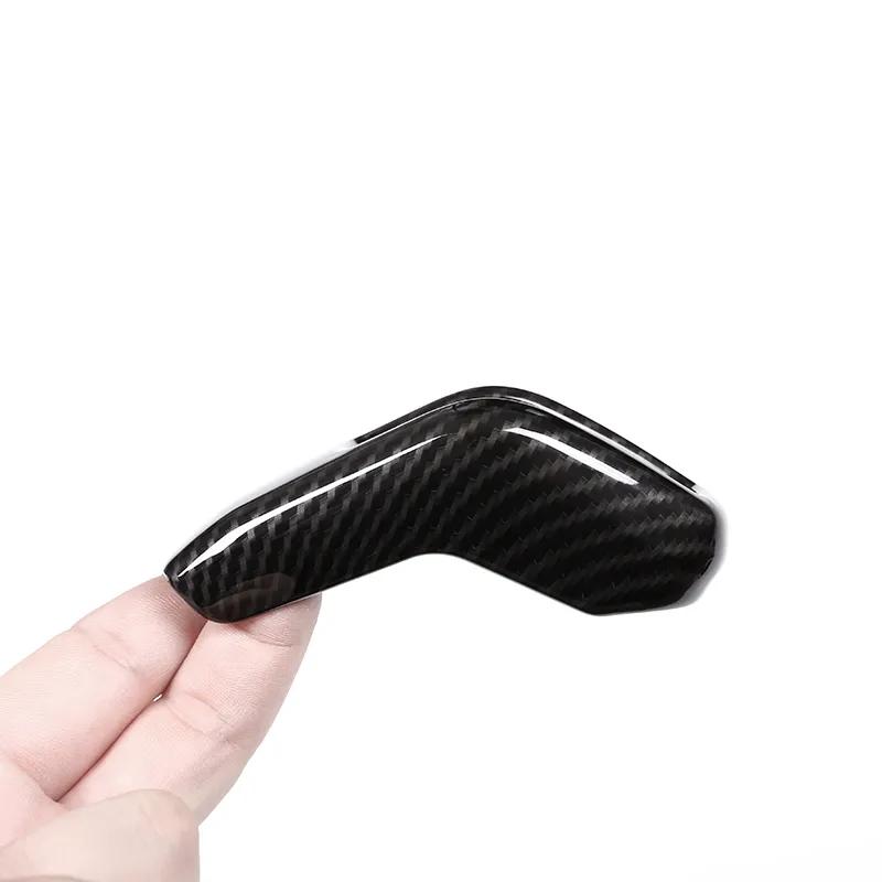 Carbon Fiber Style Car Gear Shift Head Cover Trim For Land Rover Range Rover Sport 2018- Auto Interior