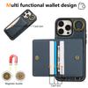 For iPhone 14 Pro PU Leather Back Case Card Holder Kickstand Phone Cover with Wrist Strap