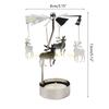 Creative Rotating Candlestick Spining Metal Tealight Holder for Christmas Top sale,New Year Gift,Metal Tealight Candle Holder Fo