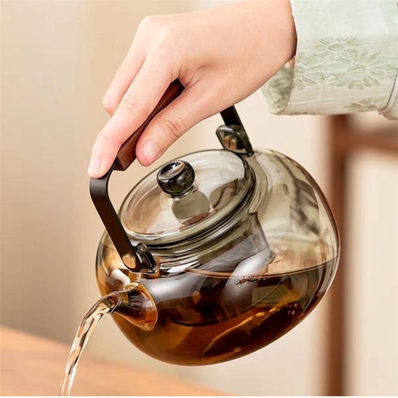 700ml High Borosilicate Glass Teapot Chinese Tea Ceremony Tea Kettle With Linner Strainer for Electric Ceramic Stove
