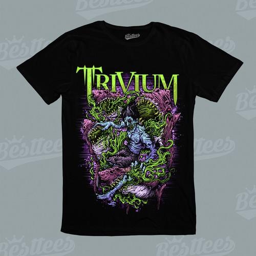 Band Music Heavy Metal Trash Rock n Roll Trivium Zombies Underworld T-Shirt S разноцветный