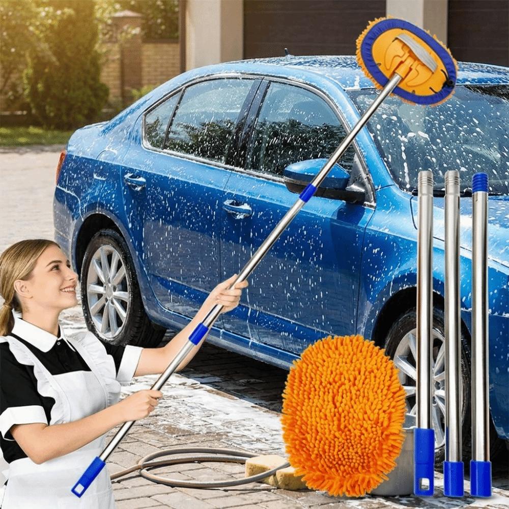 Soft Bristles Car Cleaning Brush Long Handle Car Cleaning Kit Car Wash Mop Car Cleaning