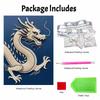 DIY Pearl Diamond Art Painting Kits for Adult and Beginners,Majestic Dragon Sparkling Painting Craft Home Wall Decor Handmade Gift