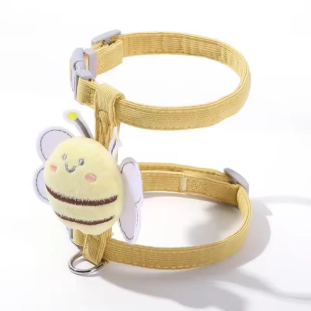 Pet Supplies Cartoon Bee Cat Harness Adjustable Portable Dog Harness Breast Back Harness Pet Collar Pet Walking