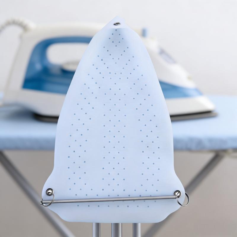 

1 High-Temperature, Heat-Resistant Ironing Board Cover with an Ultra-Smooth, Non-Stick Surface and Ventilation Holes білий