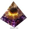 Magische Orgonit-Pyramide, Amethyst-Kristallkugel mit blauem Quarz, natürlicher Kristallstein, Orgon-Energie, Heilung, Reiki, Heim- und Bürodekoration