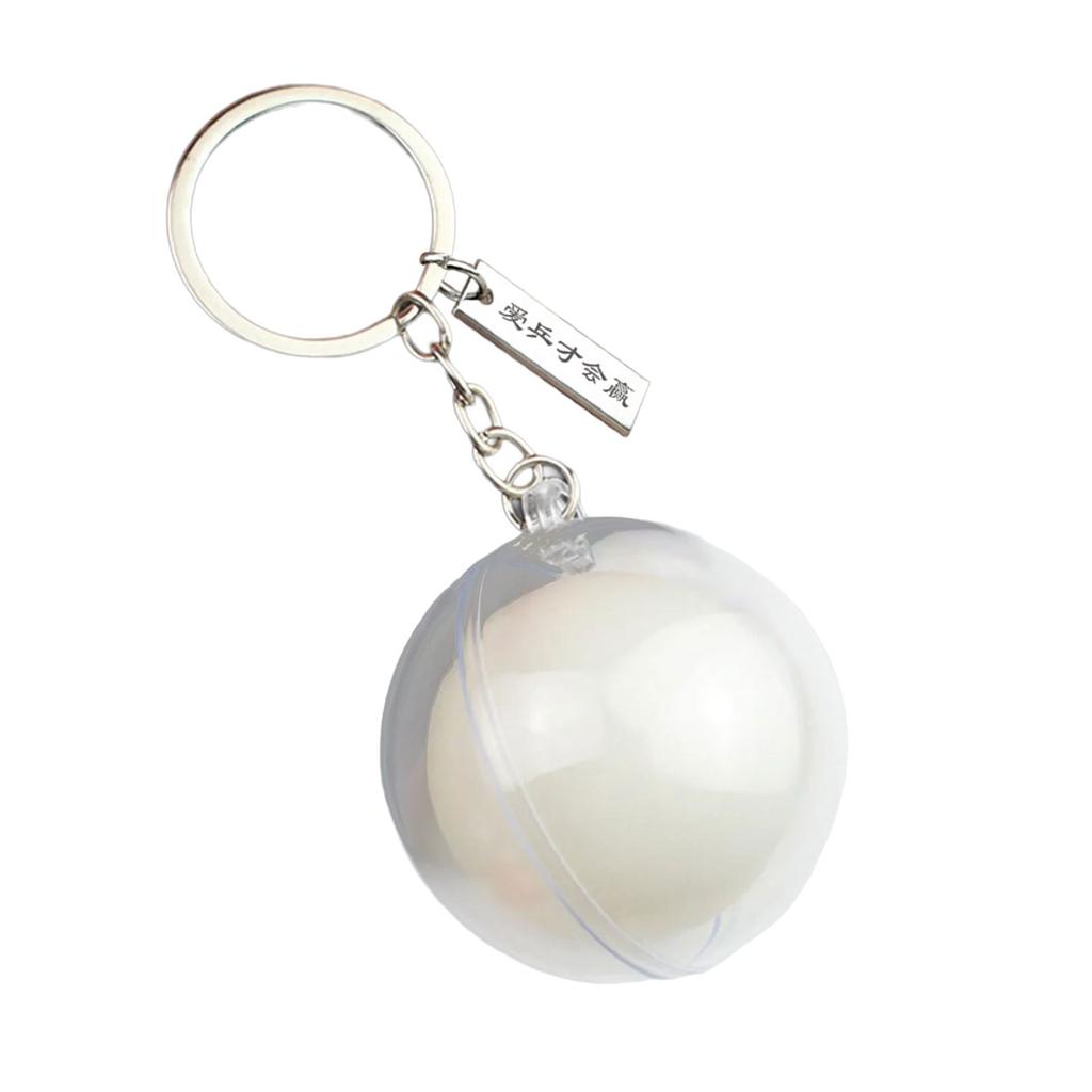 Realistic Table Tennis Keychain Acrylic Sports Design Lightweight Compact Engraving Option For Sports Enthusiasts