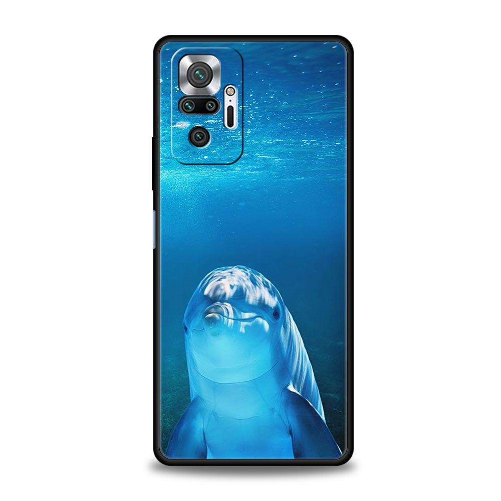 Ozean Tier Delfin Handyhülle Für Xiaomi Redmi Note 14 13 5G 10 11 12 Pro Plus 4G 14C 13C 12C 10C Schwarze Abdeckung