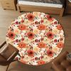 1pc Floral Pattern Round Chair Mat Area Rug - Non-Slip, Floor Mat for Office, Bedroom, and Indoor Decor -1002109