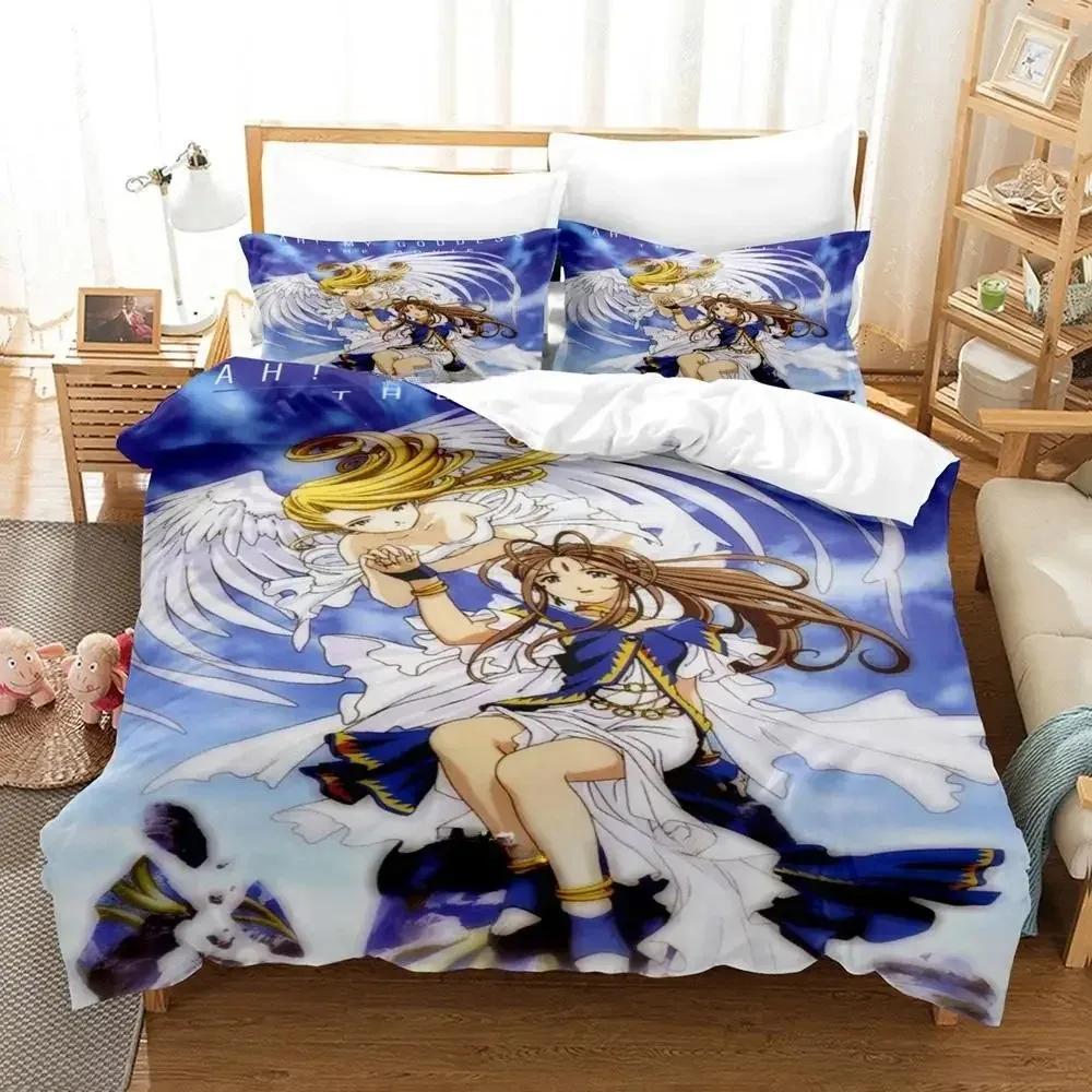 Ah! My Goddess Bedding Set Single Twin Full Queen King Size Bed Set Adult Kid Bedroom Duvet Cover Sets 3D Print Anime Bed