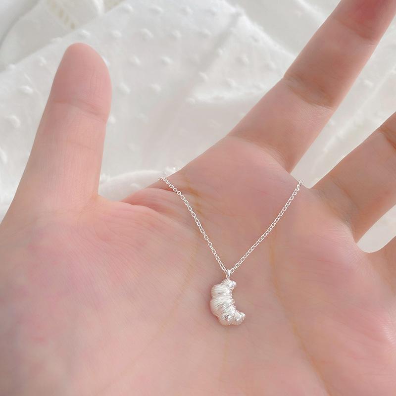 Minimalistische Kuhhorn-Taschen-Halskette für Damen Nische Schlüsselbeinkette Ins Luftgekühltes Licht Wind Halskette