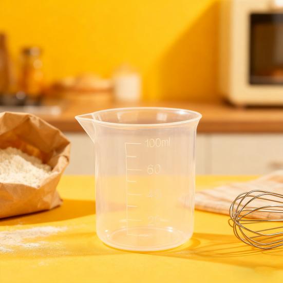 Plastic Measuring Cup Clear Graduated Cup Spout Design Multipurpose Mixing Cups Kitchen Baking Tools