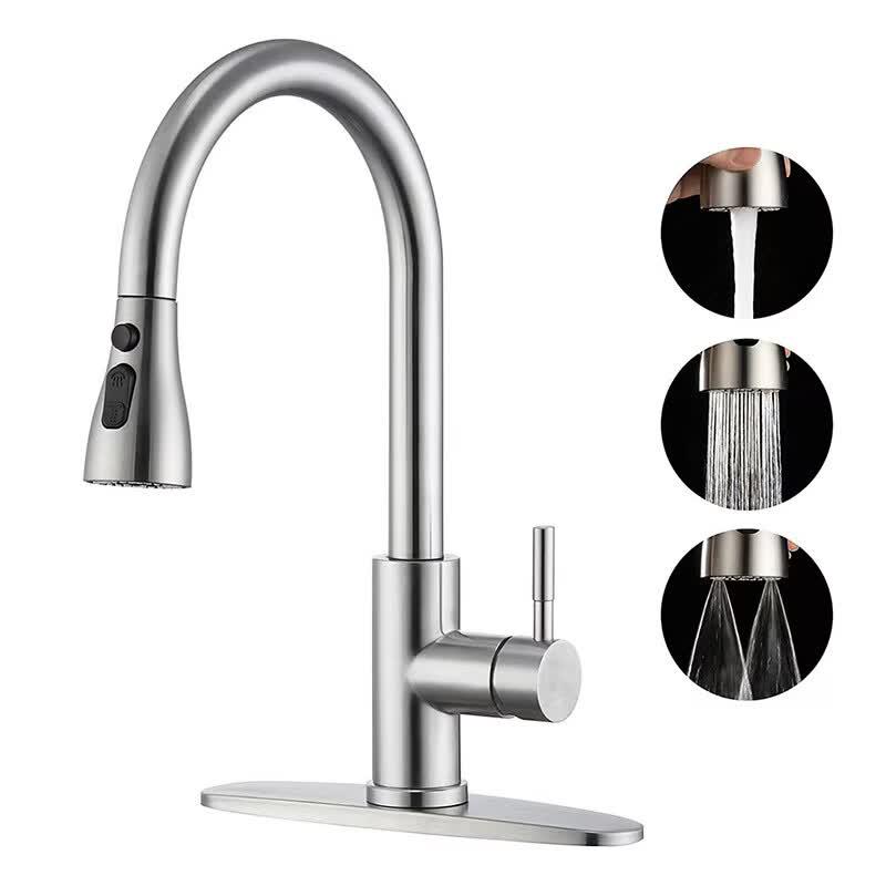 Hampton 304 Stainless Steel Pull-Out Kitchen Faucet