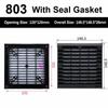 Black Vent Grille Waterproof Louver Vent Air Ventilation System Fan Grille  Electric Cabinet