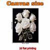 DIY White Rose Pearl Diamond Art Kits Without Frame 30x40cm Gem Art Diamond Painting Kits for Adults/Beginners Gift Idea Home Wall Decor