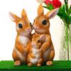 Warm Resin Ornaments, Three Rabbits As A Family, Desktop Decoration Ornaments, Resin Material, Home Decoration