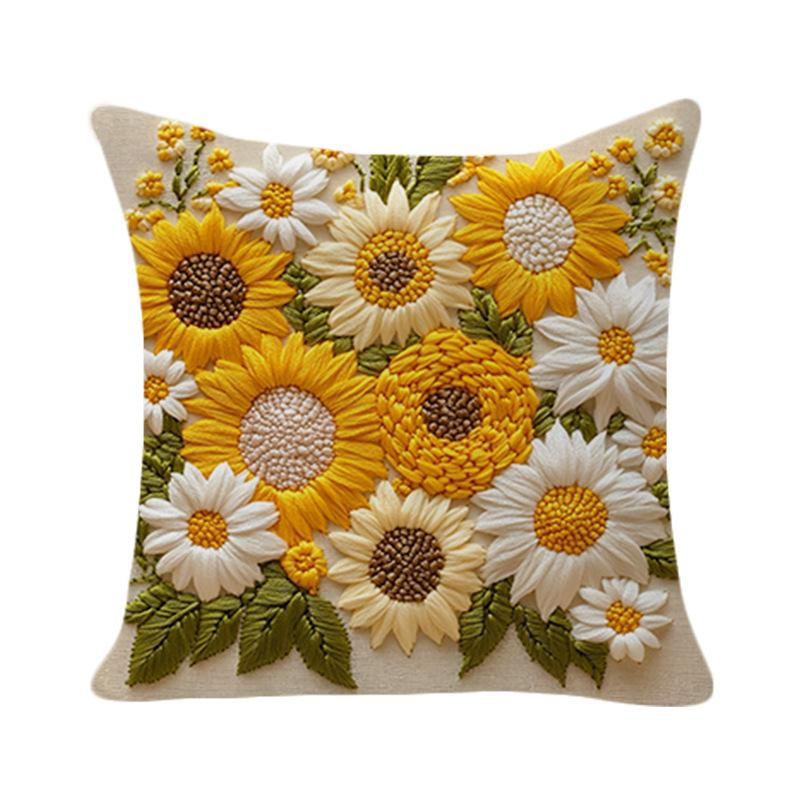 

Винтажная наволочка с подсолнухом, Изголовье, Подушка для дивана в машине, Подушка для сиденья, Подушка для эркерного окна One Size жёлтый