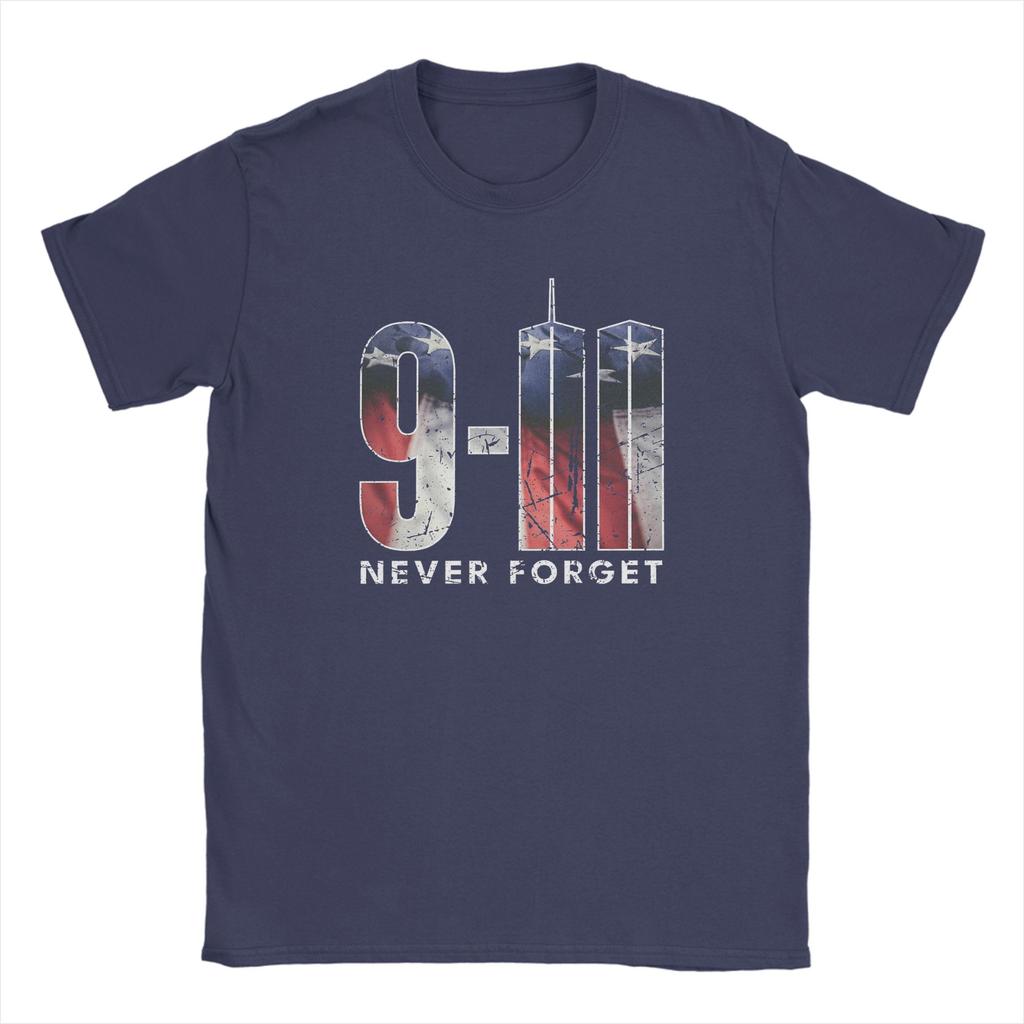 Never Forget 911 20th Anniversary Memorial Vintage Patriot Day American Flag T Shirt T Shirts Men Cotton Short Sleeve Tshirt