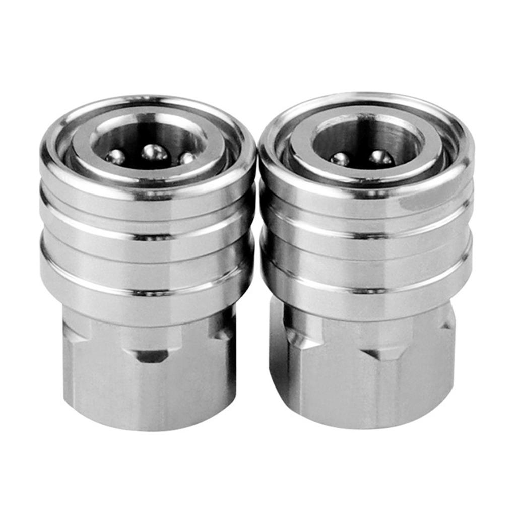 1/4 Inch Stainless Steel Quick Connection Pressure Washer Accessories for Efficient Cleaning Easy to Use Female Adapters