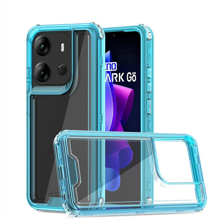 For Tecno Spark Go Colorful Three-in-one Transparent Mobile Phone Case with High Transparency and Scratch Resistance
