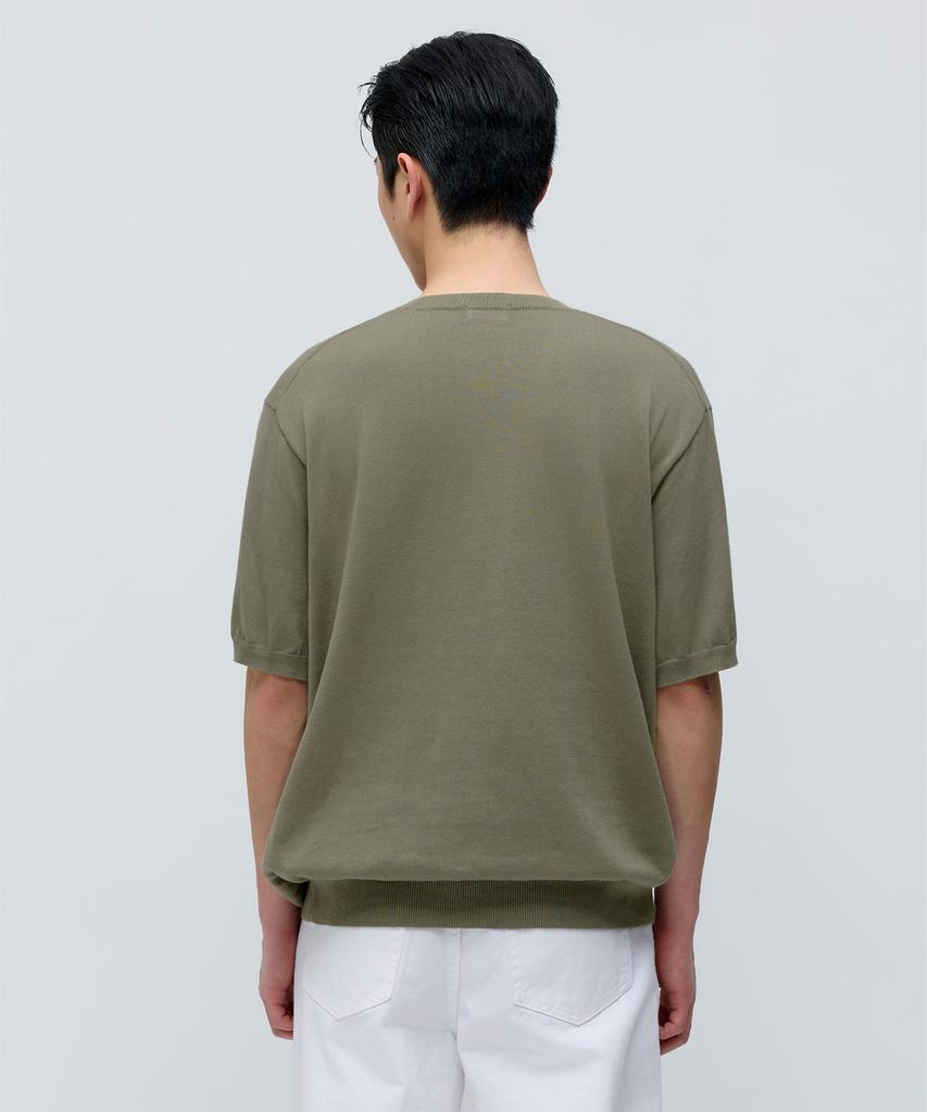MUSINSA STANDARD Washable Supima Cotton Crew Neck Short Sleeve Knit [Sage]