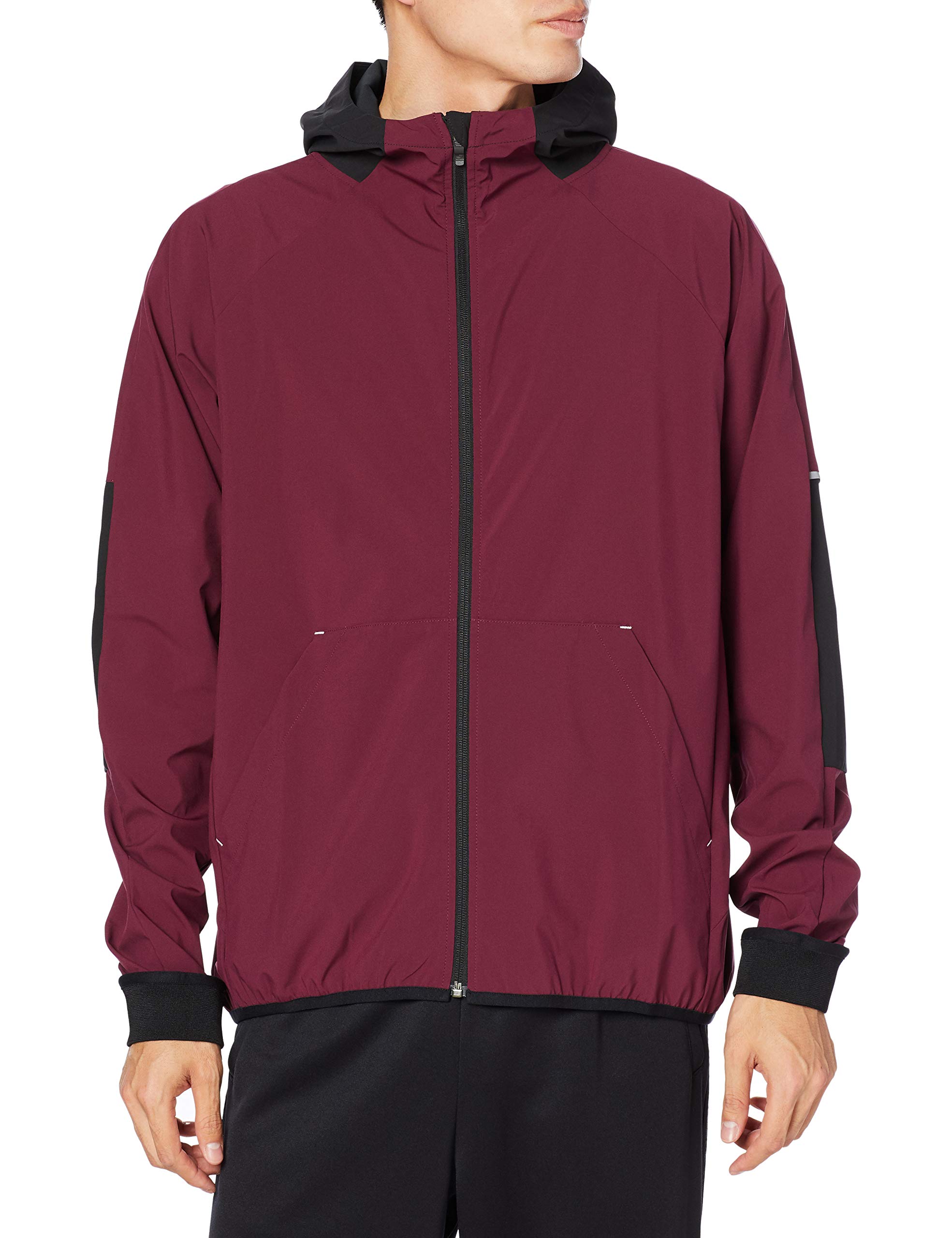 

SSK Men s Long Sleeve Full Zip Bonded Hoodie BWP2001, Dark Red and Black (2290), Size M (Japan Size M)