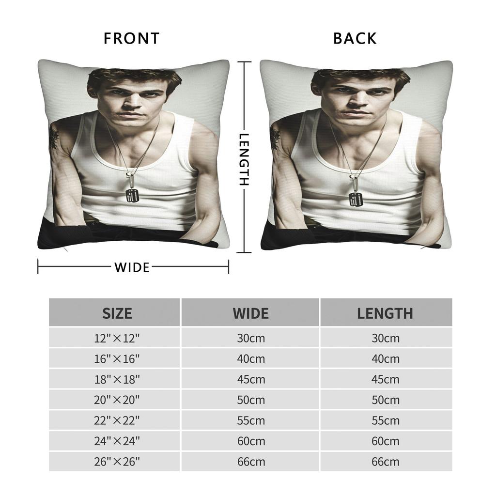 Vampire Diaries Damon Klaus Pillow Case Novelty Pillow Cover Graphic Pillowcases For Sofa Home Decoration
