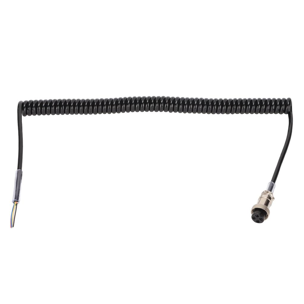 Radio Microphone Cable Replacement Female Hand Mic Cord with Prewired 4 Pin Connector for CB HAM Radio