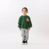 Sweatshirt Kids Long Sleeve Round Neck Cotton Loose Fit Graphic Logo Print Crew Neck Sweatshirt Boys Casual Dark Green [Champion] 100% CK-Y007