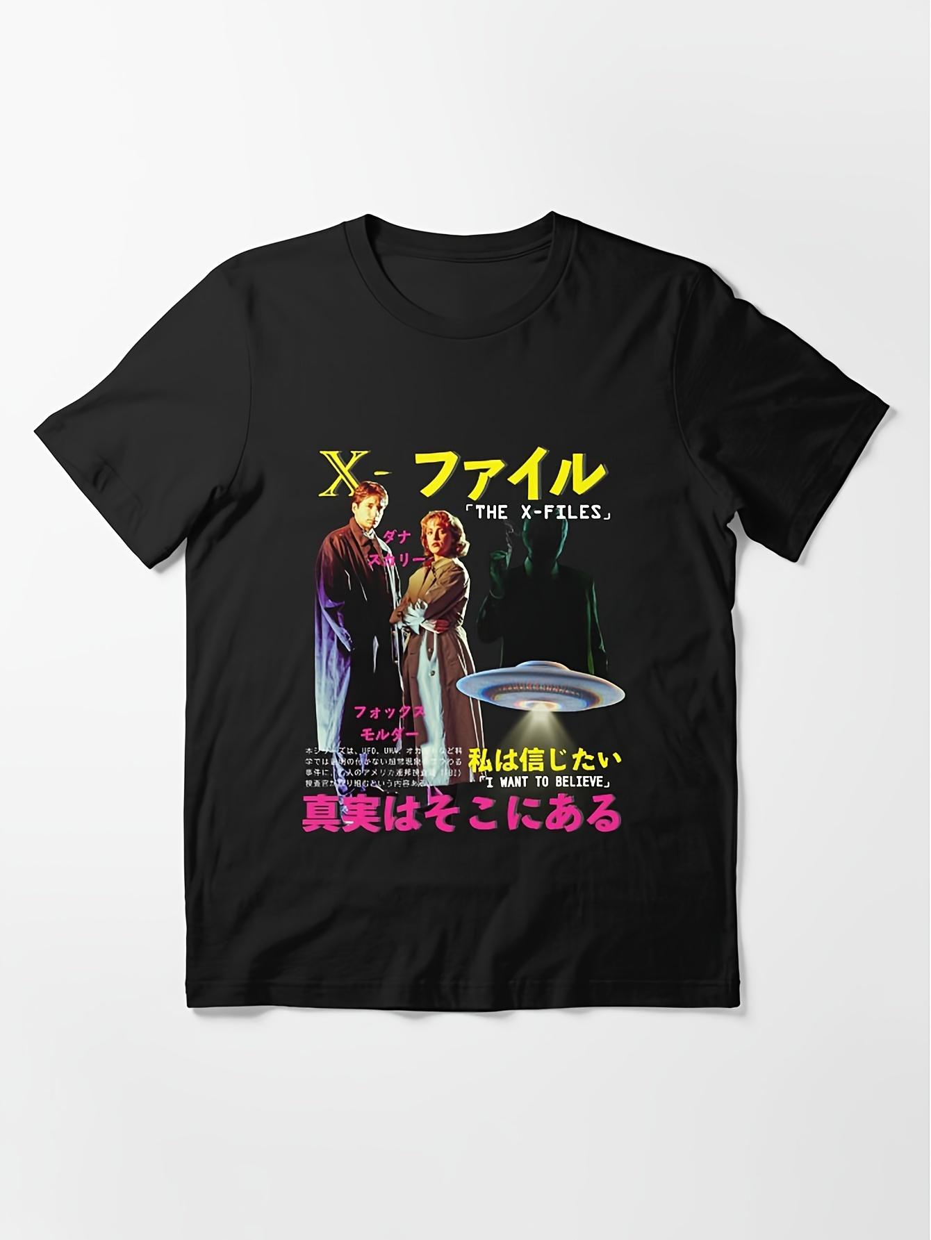

2026 Новая базовая футболка The X-Files | Повседневная, с круглым вырезом, Микроэластичная ткань, Обычный крой, С принтом, Мужская... S разноцветный
