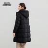 Xuezongfei Women's Mid-Length Hooded Down Jacket