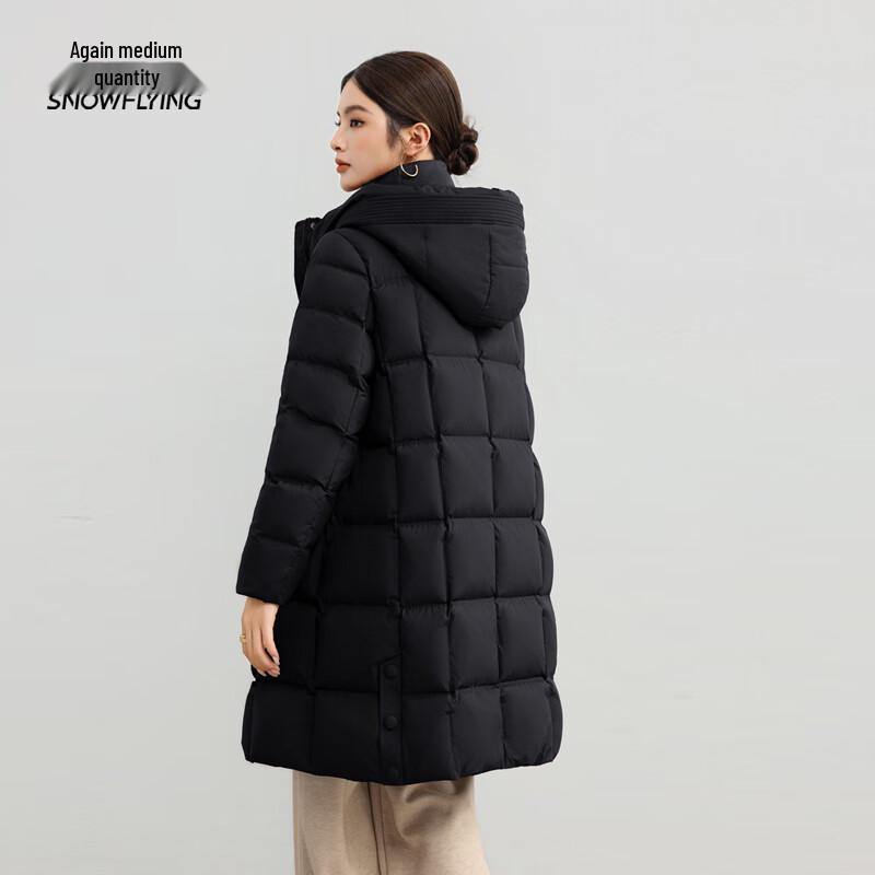 Xuezongfei Women's Mid-Length Hooded Down Jacket