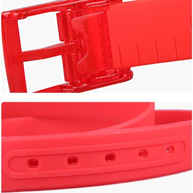 Cintura in Plastica Color Caramella di Alta Qualità 3.5X116.5CM per Uomo e Donna in Silicone Nuova Fibbia in Plastica Accessorio per Abbigliamento in Denim