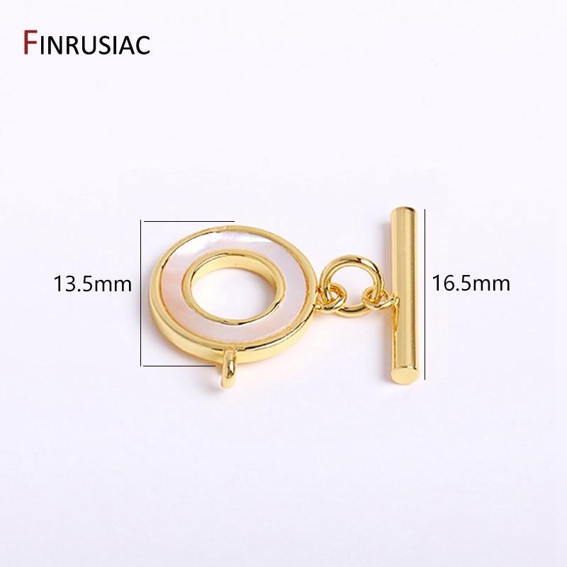 

DIY Jewelry Making Supplies 14K Gold Plated Shell OT Clasps Toggle Clasps Connector For Bracelet Necklace Making Supplies 2 pieces
