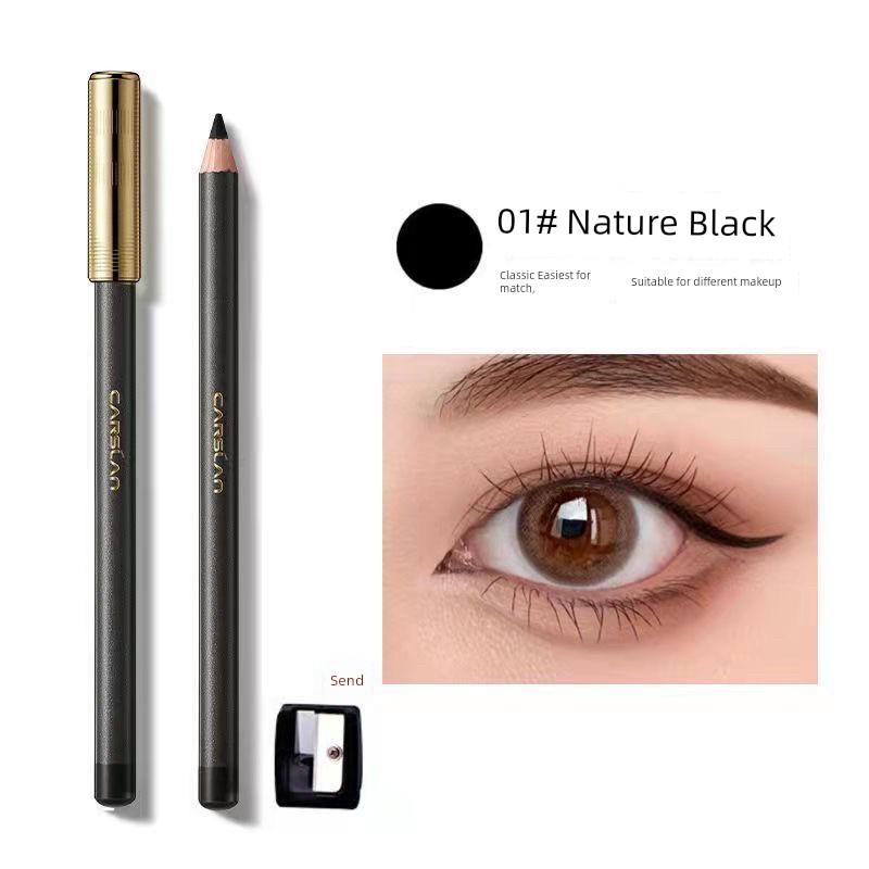 CARSLAN Eyeliner Color-Holding Easy Waterproof Easy Sweat-Proof Not Easy to Smudge Pencil Beginner Hard Thin Head