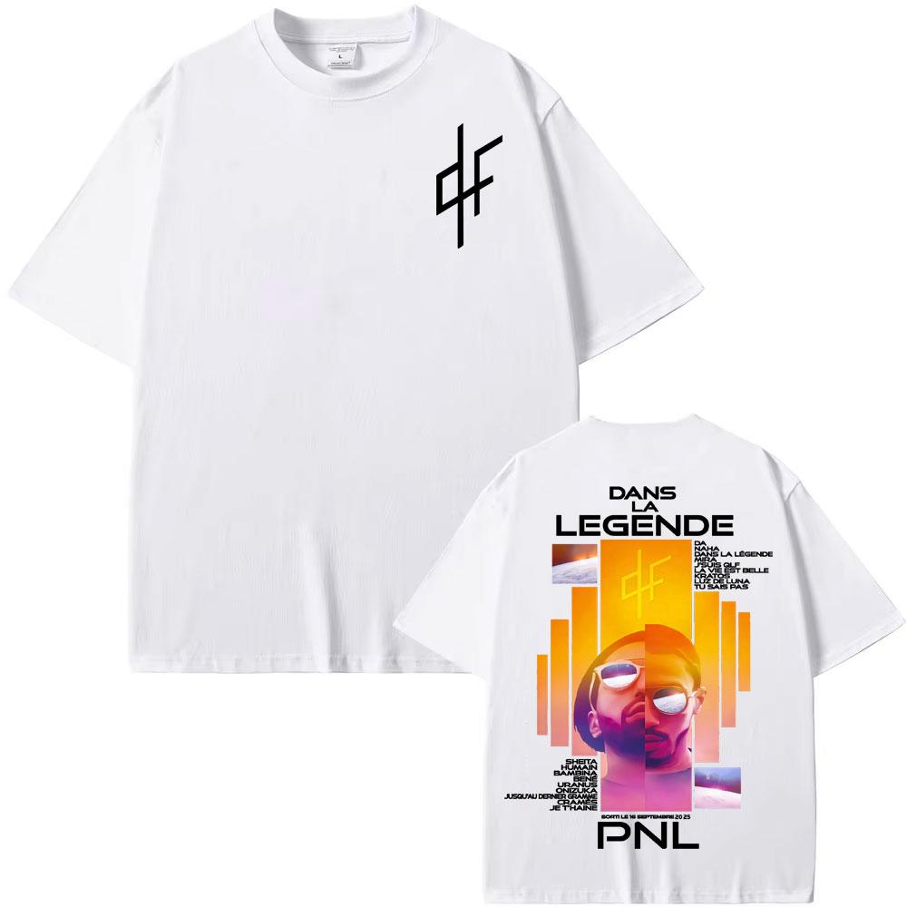 2025-26 Horké tričko s obalem alba francouzského rappera Le Monde Chio PNL Premium bavlněné tričko Vintage hip hopové módní tričko